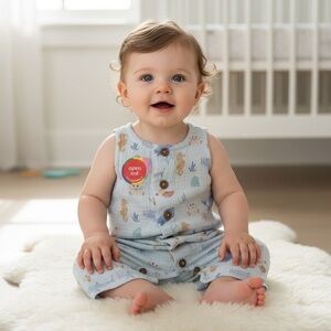 Adorable Baby Sleeveless Romper